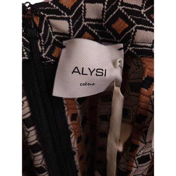 ALYSI Super Tubo Skirt Size IT 44 US 8 M Cammello Multi Creme Jacquard - Picture 9 of 10